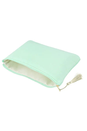 Gold Bee Make Up Pouch - Mint