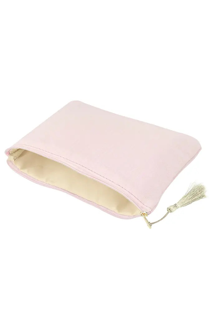 Gold Bee Make Up Pouch - Pale Pink