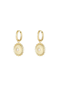 Sunburst Pearl Mini Hoops