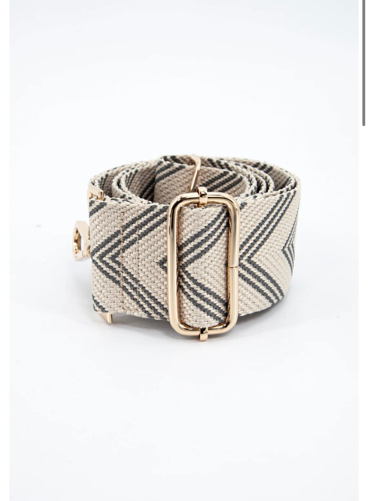 Bag Strap - Grey Woven Chevron