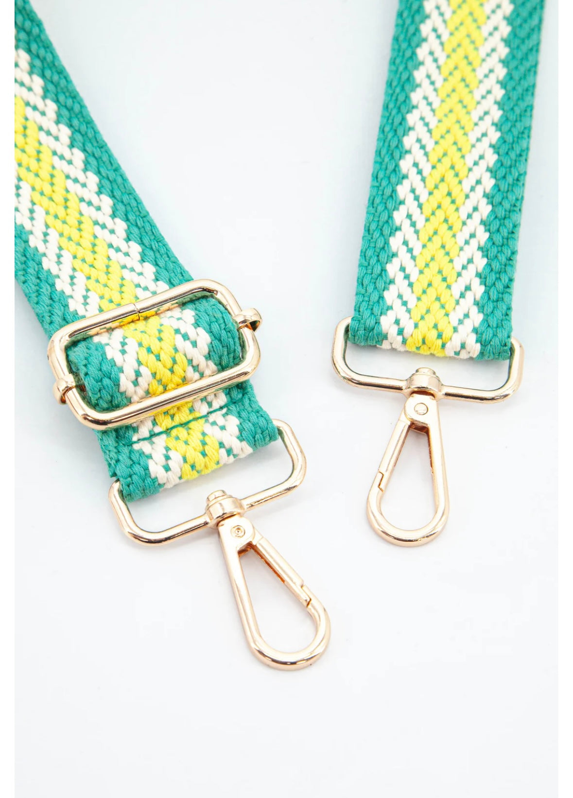 Bag Strap - Turquoise and Lime Stripe