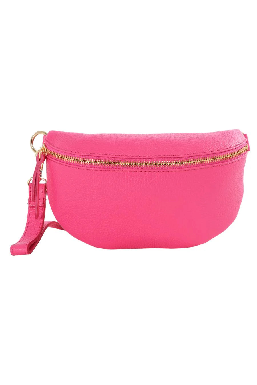 Small Pink Italian Leather Sling Bag