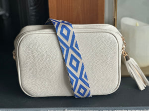 Beige Camera Crossbody Bag