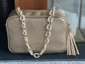 Gold Camera Crossbody Bag