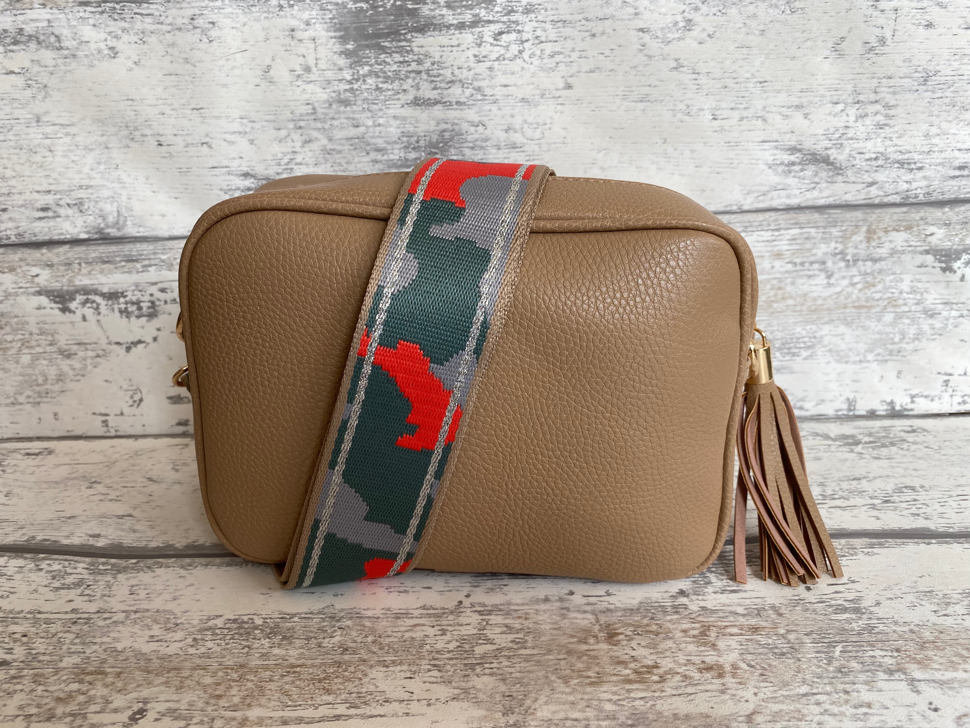 Bag Strap - Light Grey Camo with Taupe