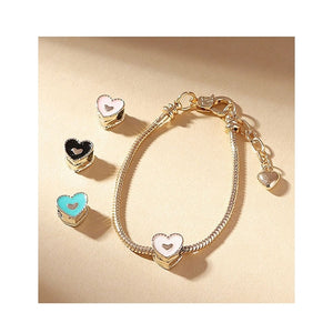 Marci Gold Heart Charm Bracelet