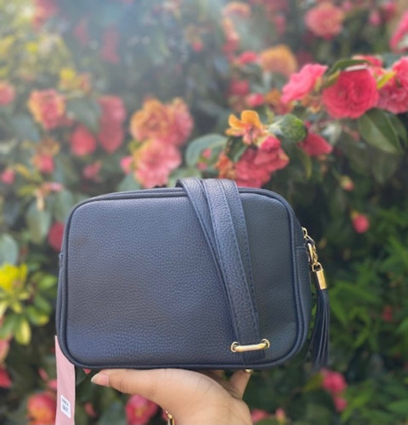 Navy Camera Crossbody Bag