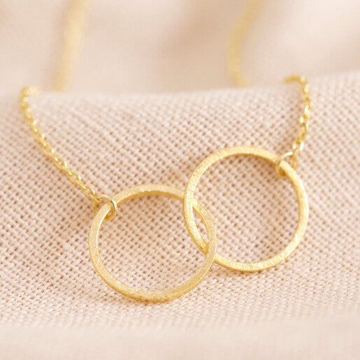 Interlocking Hoops Necklace - Gold