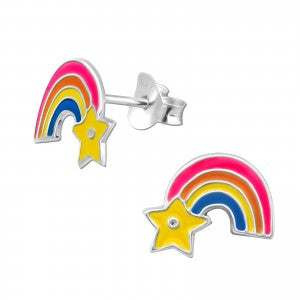 Children's Sterling Silver Rainbow Earrings