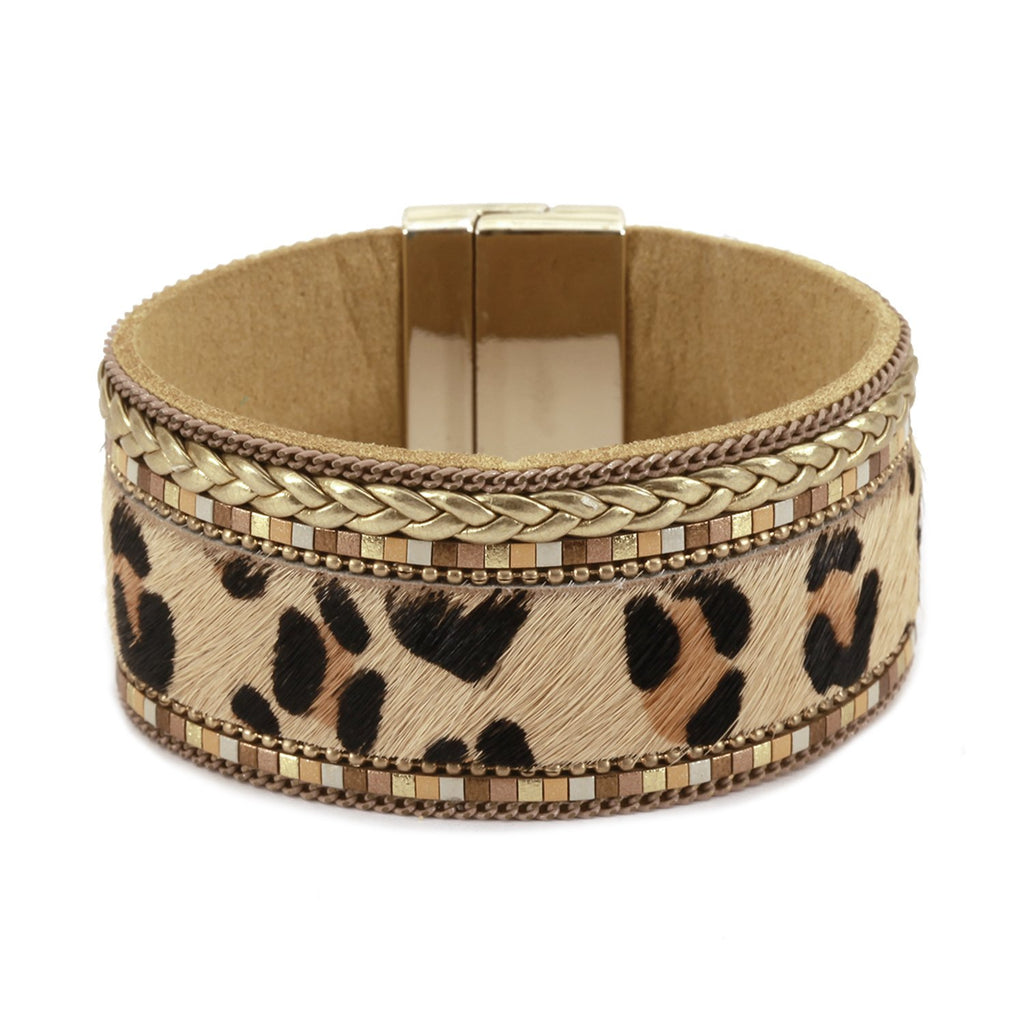 Woven Leopard Bracelet