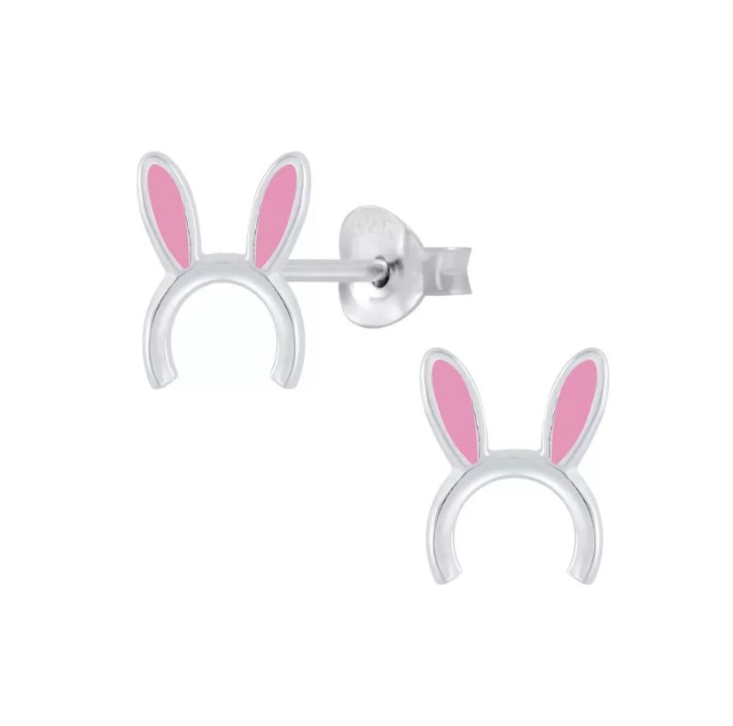 Children's Sterling Silver Bunny Earrings