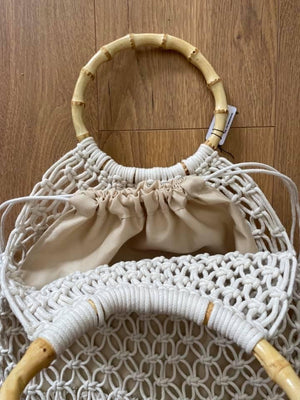 Cream Crochet Shopper Bag