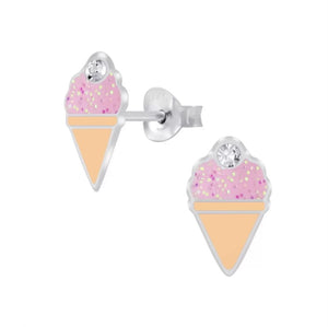 Children's Sterling Silver Ice Cream Earrings