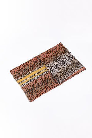 Orange/Cream Leopard Print Scarf