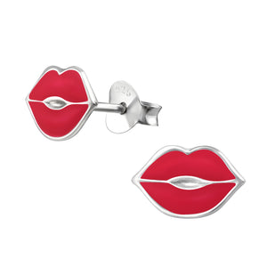 Sterling Silver Lip Earrings