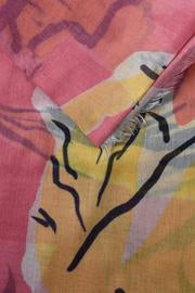 Pink and Yellow Print Scarf