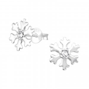 Sterling Silver Snowflake Earrings