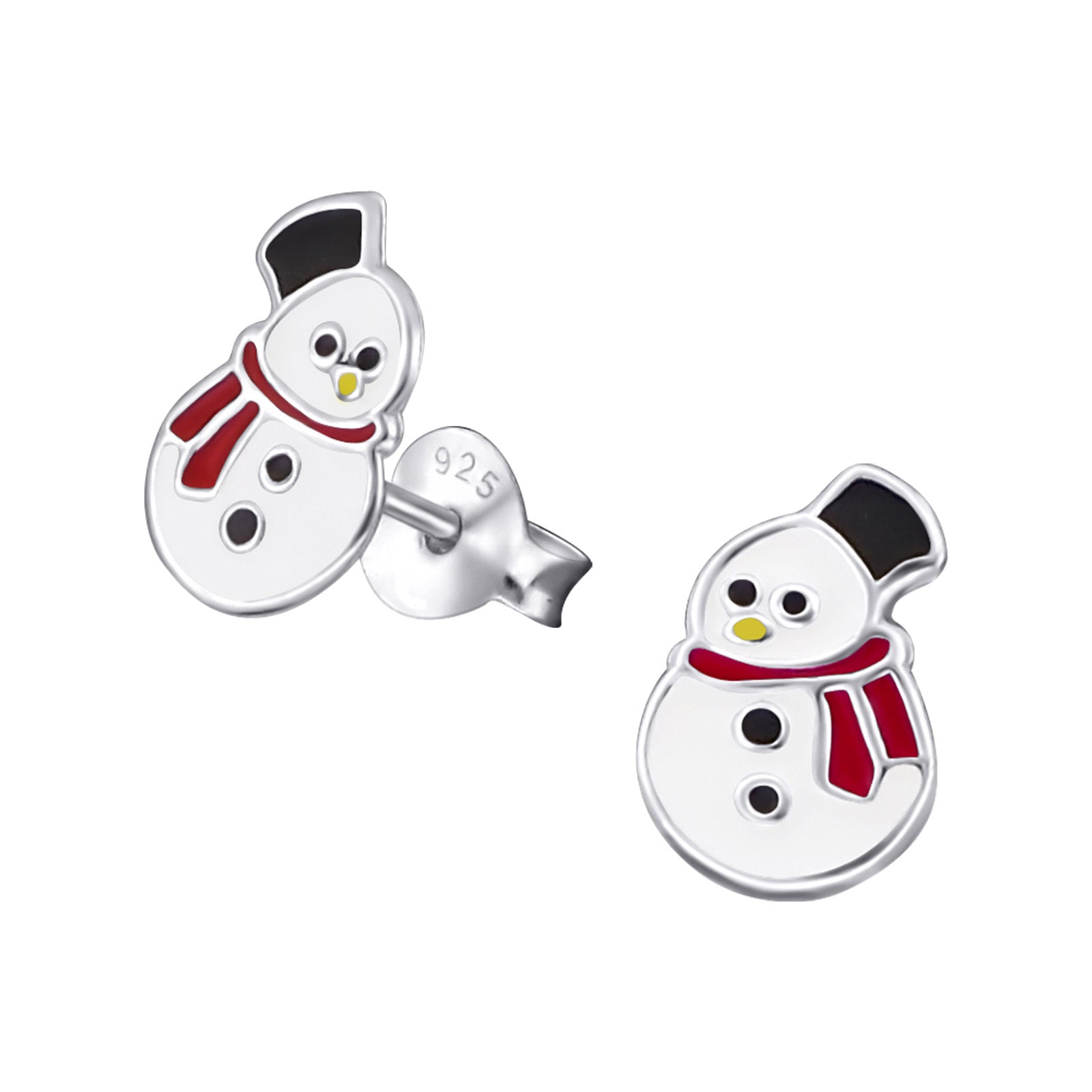 Sterling Silver Snowman Earrings