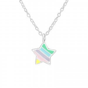 Children's Sterling Pastel Star Necklace