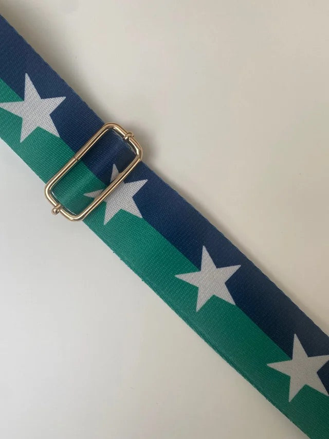 Bag Strap - Navy/Green Star